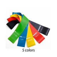 5 unids/set bandas de goma de resistencia para Yoga bandas elásticas para culturismo bandas de ejercicio de Pilates cinturón expansor equipo de Fitness - details 1