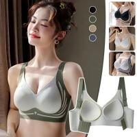 Sujetador Inalámbrico De Push-up Para Mujer Soporte Suave Ajustable Antigravedad Sin Costuras Levantador De Pecho Bra De Nylon Diverso Tamaños Colores - details 0