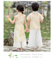 Conjunto Hanfu nacional para niños, Tang de verano para niños, nuevo estilo chino, Cheongsam para niñas y vestido de actuación para hermanos - details 16
