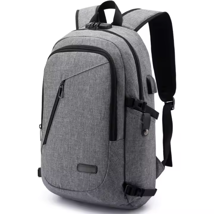 Mochila antirrobo, mochila para portátil de negocios con puerto de carga USB y puerto de auriculares con bloqueo - 1