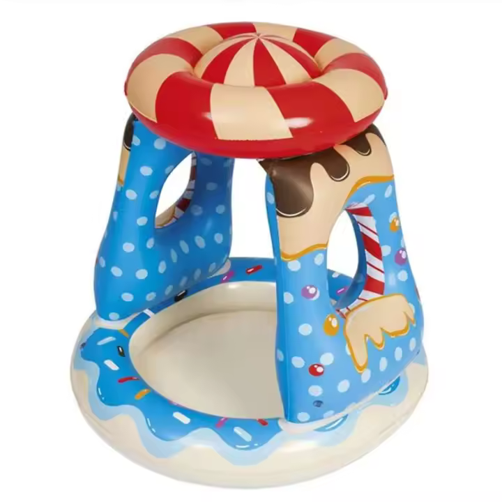 Piscina al Aire Libre para Niños Diseño de Coco de Isla Tropical Juegos de Agua Diversión - 1