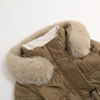 Chaqueta Larga de Invierno con Capucha y Plumón Acolchado para Mujer, PLUMÍFERO - details 10