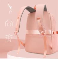 Mochila escolar grande de nailon para chicas adolescentes, morral impermeable para ordenador portátil, color negro - details 2