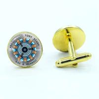 Corazones a prueba de balas de Tony Stark, gemelos de camisa con fotografías de cúpula de cristal de alta calidad, joyería de moda para hombre - details 10