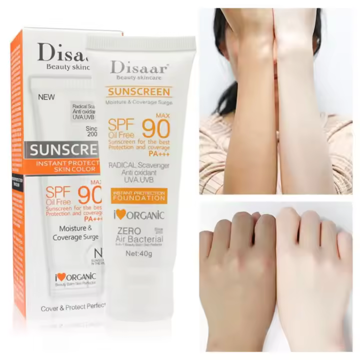 Disaar SPF 90 protector solar para el cuerpo Facial crema solar blanqueadora bloqueador solar crema protectora para la piel antienvejecimiento control de aceite hidratante - 1