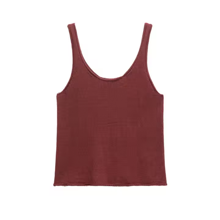 Chaqueta Cárdigan Roja Angora Minimalista de Maxdutti 2025 Abrigo de Mujer de Protección Solar - 1