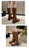 Botas De Tacón Grueso Para Mujer, Nuevas Botas Vaqueras Occidentales De Cabeza Cuadrada Retro - details 10