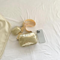 Bolso bandolera pequeño de piel sintética para mujer, bolso de hombro dorado, bolso de diseñador, bolsos de moda - details 19