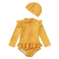 Chic Traje de Baño de Una Pieza Floral sin Espalda para Niñas Bikini de Bebé a Prueba de Sol con Sombrero Perfecto para Vacaciones en la Playa - details 18