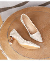 Tacones altos de verano para mujer 2025, nuevos, puntiagudos, cómodos, tacón delgado, temperamento, cuero suave, cómodos, versátiles, boca poco profunda, solo zapatos para mujer. - details 19