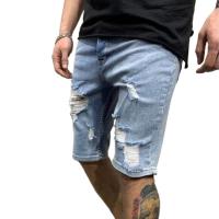 Shorts vaqueros negros de pierna ancha para hombre, nueva moda casual, verano 2024. - details 0