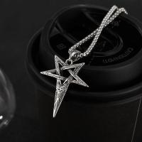 Collar con colgante vikingo para hombre – Ojo de Horus y símbolo de pentagrama Joyería de acero inoxidable retro punk - details 6