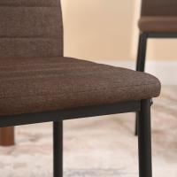Sillas de Comedor Juego de 4 Sillas de Metal para Cocina, Silla de Mesa Comoda Silla con Asiento Tapizado, Negro - details 134