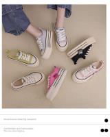 Zapatos de cuero con plataforma aumentada para mujer, zapatillas informales de estilo Joker, color blanco, novedad de 2024 - details 22