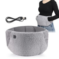 Almohadilla calefactora para aliviar el dolor Abdominal, cinturón de felpa cálido para la menstruación, el útero, calentador de manos, Invierno - details 0
