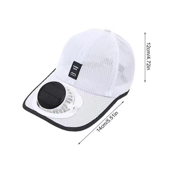 Sombrero transpirable con sombrero solar para protección solar al aire libre, ventilador recargable por USB, gorras de béisbol, protector solar de verano, 1 ud. - 1