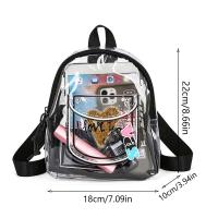 Mochila transparente de PVC portátil, bolso de gelatina de moda de estilo coreano de gran capacidad, bolso cruzado con corazón de amor para exteriores - details 0