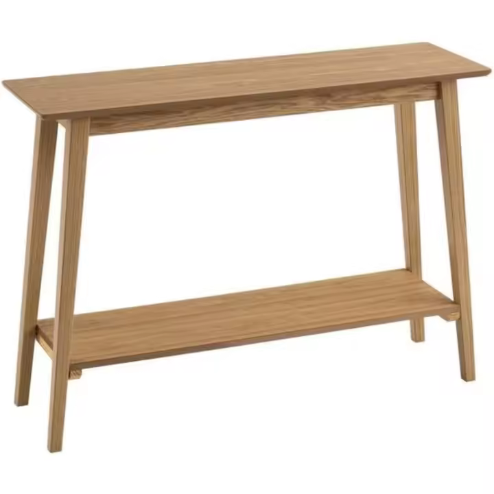 Consola Recibidor de Estilo Nórdico de Color Natural de 100 cm de Ancho, 30 cm de Fondo y 72 cm de Altura - 1