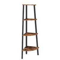 Mesa Adicional Estrecha de Café con 3 Estantes Estilo Industrial para Sala de Estar, Dormitorio, Cocina Fácil Montaje Marrón Rústico - details 6