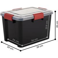 Cajas de Almacenamiento de Plástico Herméticas de 70L Tapa y Cierres a Presión - details 9