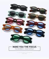 Toyear-gafas de sol ovaladas redondas Vintage para mujer y hombre, lentes de sol de diseñador de marca de lujo, estilo Punk y Rosa, con remaches - details 2