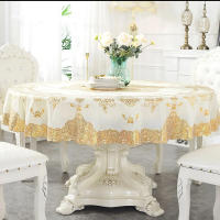 4/6/8/10 Seater Mantel Table Cloth Round Dining Table Cover Waterproof Oil Proof Tablecloth - details 5