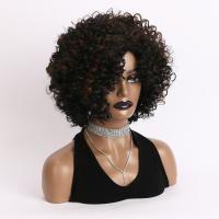 Pelucas sintéticas cortas y rizadas de moda, negras, con flequillo, cabello afro rizado, natural, de 12 pulgadas, para mujer, estilo bob. - details 13