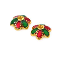 Tapetes de Flores de Brasso Dorado 18K 30PCS Accesorios de Joyería DIY de Alta Calidad - details 11