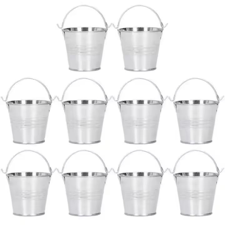 Mini hierro ETA plantas jugosas, pequeños cubos de metal para decoración interior y exterior, 10 unidades - 1