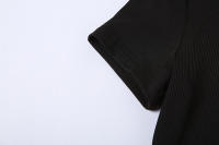 BUNO-Vestido largo de oficina para mujer, de manga corta con cuello vuelto traje elegante, abertura lateral y botón, moldeador de cuerpo, moda de calle - details 17