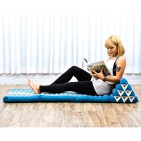 Cómodo Colchón De Suelo con Cojín De Lectura, Futón Japonés, Cama Plegable O Esterilla De Masaje Tailandés, 170 x 53 cm, Azul Claro - details 1