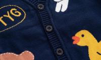 Suéter de invierno para niños y niñas, nuevo cárdigan, chaqueta con hebilla, ropa para niños, prendas de punto para bebés, suéteres de algodón de doble capa para chico - details 3
