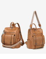 Bolso de Cuero Sintético para Mujer, Mochila de viaje, Bolso de Hombro - details 5