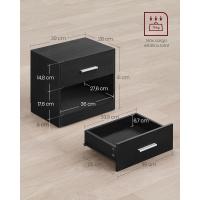 Mesa de Noche de Juego de 2 Diseño de Cajón Abierto Ideal para Dormitorio, Sala de Estar - details 31