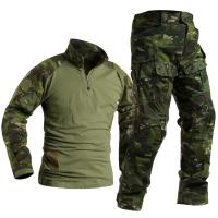 Conjunto de Caza Táctico Uniforme de Camuflaje de Manga Larga Pantalones de Trabajo de Cargo - details 1