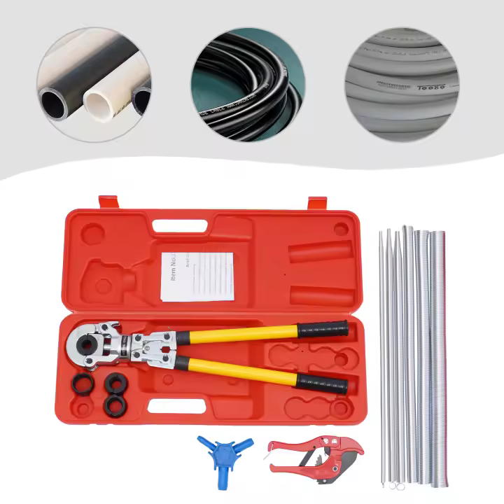 Alicates de Crimping de Tubo de Acero V-shaped de Alta Calidad Fácil Instalación, Uso Conveniente, Rotación de 360°, Para Tubos de Cobre 16-32mm - 1