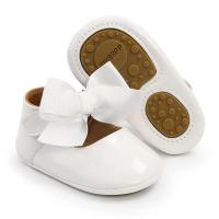 Zapatos de bebé con lazo, suela de goma, zapatillas de Ballet de PU antideslizantes, zapatos de vestir para niña, zapatos de cuna para niño pequeño - details 1