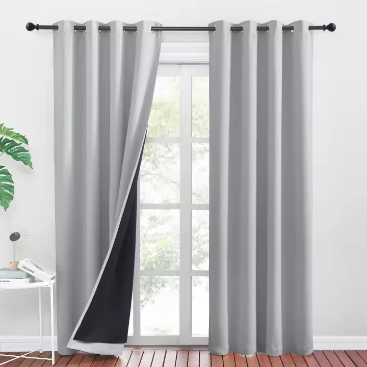 Cortinas Modernas de salón, 2 Piezas, Opacas térmicas con Ojales, Aislantes, frío y Calor - 1
