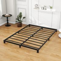 Cama con Plataforma de Metal, Marco de Cama de 140 x 200 cm, Cama de Metal con somier de láminas de Metal, Moderna Cama de Metal para Adultos, niños, Adolescentes, fácil Montaje - details 30