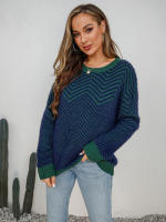 Suéter informal de manga larga para mujer, Jersey de punto de cuello redondo liso, Tops sueltos, moda de otoño - details 1