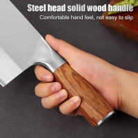 MDHAND Cuchillo de carnicero ，8 pulgadas, Cuchillo de una sola pieza totalmente metálico, Cuchillo de cocina de acero inoxidable, Cuchillo chino con mango de madera - details 4