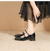 Zapatos Mary Jane de mujer con tacón grueso y hebilla de cinturón de nuevo estilo - details 16
