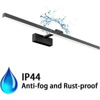Lámpara LED de Espejo 24W 1170LM Lámpara de espejo Aplique Blanco Frio 5500K Luz natural para Espejo Muebles de Maquillaje Aparato Montado en la Pared, Negro, 80CM - details 5