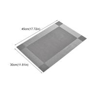 Mantel individual lavable y práctico para fiesta, mantel individual Rectangular resistente al calor para mesa de comedor, almohadilla antideslizante de PVC para banquete, 6 uds. - details 0