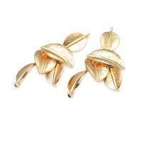 Colgantes de Hojas de Árbol de Bronce de 18K Oro Accesorios para Hacer Joyería DIY Estilo China - details 8