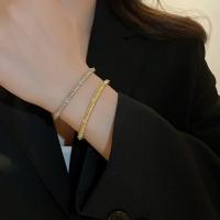 Nueva pulsera coreana exquisita geométrica con apertura Simple, pulsera de Metal elegante a la moda, joyería para mujer - details 2