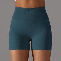 Pantalones cortos de yoga para mujer, pantalones cortos Fiess para correr, ciclismo, transpirables, cintura alta, entrenamiento, gimnasio, verano - details 34