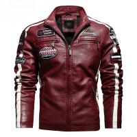 Nuevo traje de carreras de motos de los hombres, de cuero, de lana, delgado, chaqueta oscura, chaqueta de invierno para hombres, chaqueta de choque etiqueta - details 3