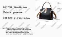 Bandolera de cuero de PU para mujer con asa, bolso de hombro tipo cubo de gran capacidad para mamás de mediana edad - details 0