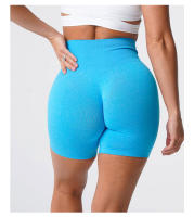 Pantalones cortos profesionales sin costuras para mujer, Shorts de licra, elásticos, transpirables, levantamiento de cadera, ocio, correr - details 0